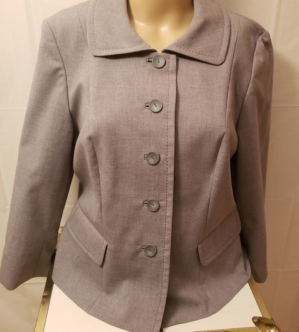 Women's VTG Pendleton Pant Suit Set Grey Corporate Classic Virgin Wool Sz 8 NWOT